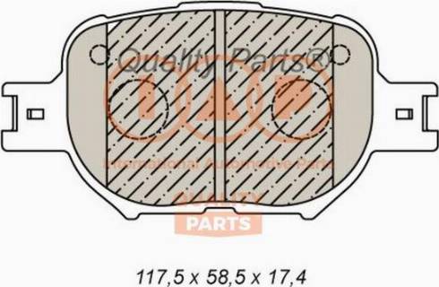 IAP QUALITY PARTS 704-17190X - Комплект спирачно феродо, дискови спирачки vvparts.bg