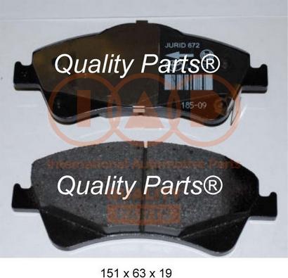IAP QUALITY PARTS 704-17198 - Комплект спирачно феродо, дискови спирачки vvparts.bg
