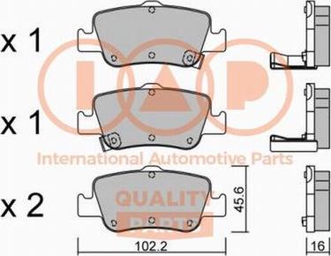 IAP QUALITY PARTS 704-17197P - Комплект спирачно феродо, дискови спирачки vvparts.bg