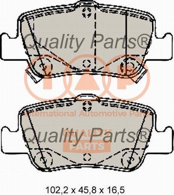 IAP QUALITY PARTS 704-17197X - Комплект спирачно феродо, дискови спирачки vvparts.bg