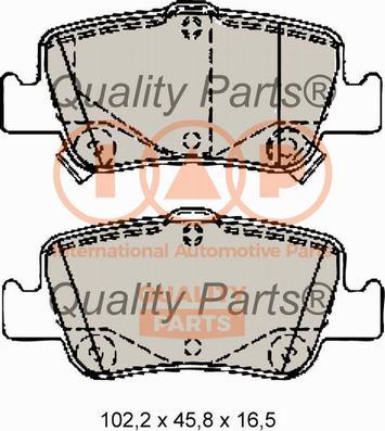 IAP QUALITY PARTS 704-17197 - Комплект спирачно феродо, дискови спирачки vvparts.bg