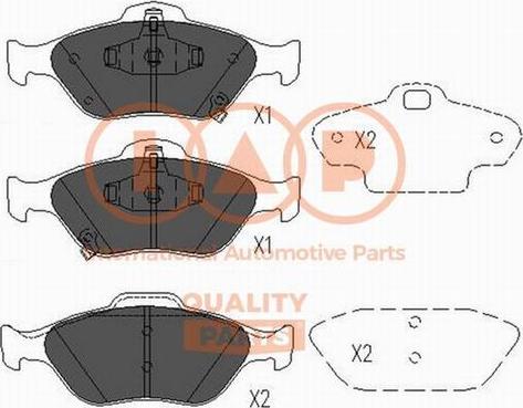 IAP QUALITY PARTS 704-17104X - Комплект спирачно феродо, дискови спирачки vvparts.bg