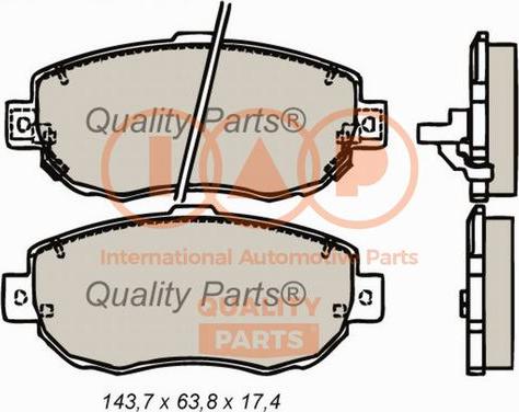 IAP QUALITY PARTS 704-17110 - Комплект спирачно феродо, дискови спирачки vvparts.bg