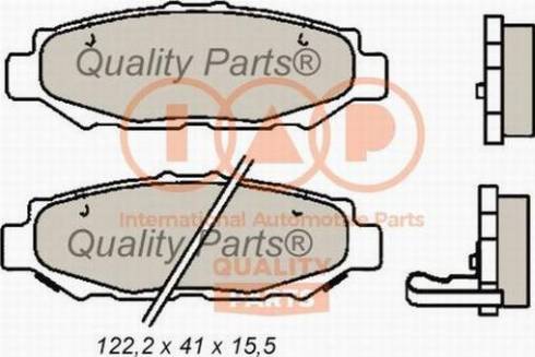 IAP QUALITY PARTS 704-17111X - Комплект спирачно феродо, дискови спирачки vvparts.bg