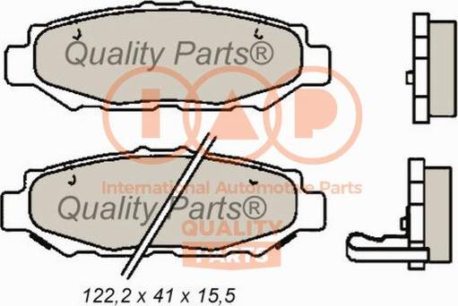 IAP QUALITY PARTS 704-17111 - Комплект спирачно феродо, дискови спирачки vvparts.bg