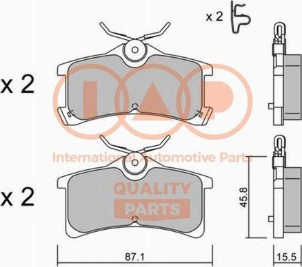 IAP QUALITY PARTS 704-17184P - Комплект спирачно феродо, дискови спирачки vvparts.bg