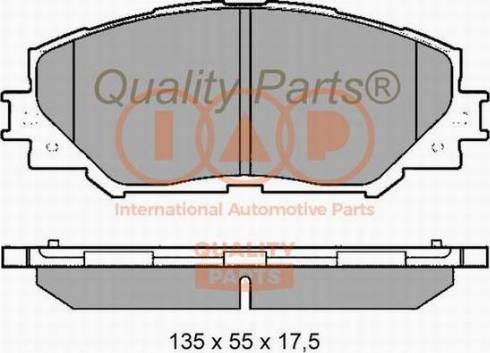 IAP QUALITY PARTS 704-17180X - Комплект спирачно феродо, дискови спирачки vvparts.bg