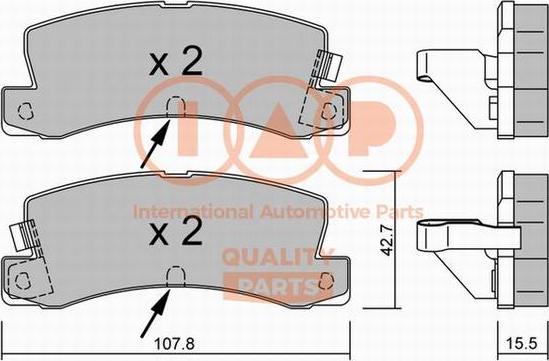 Kaishin FK2165 - Комплект спирачно феродо, дискови спирачки vvparts.bg