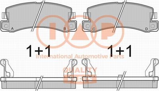 IAP QUALITY PARTS 704-17188X - Комплект спирачно феродо, дискови спирачки vvparts.bg