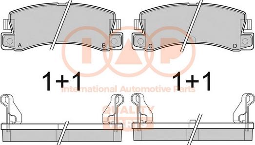 IAP QUALITY PARTS 704-17188 - Комплект спирачно феродо, дискови спирачки vvparts.bg