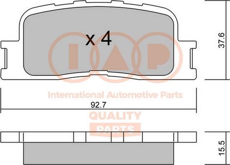 IAP QUALITY PARTS 704-17187 - Комплект спирачно феродо, дискови спирачки vvparts.bg