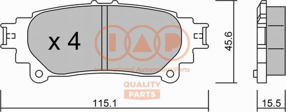 IAP QUALITY PARTS 704-17135P - Комплект спирачно феродо, дискови спирачки vvparts.bg