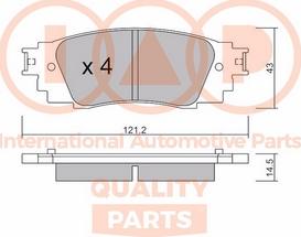 IAP QUALITY PARTS 704-17241P - Комплект спирачно феродо, дискови спирачки vvparts.bg