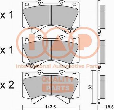 IAP QUALITY PARTS 704-17210P - Комплект спирачно феродо, дискови спирачки vvparts.bg