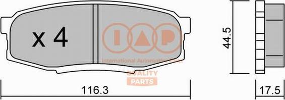 IAP QUALITY PARTS 704-17211P - Комплект спирачно феродо, дискови спирачки vvparts.bg