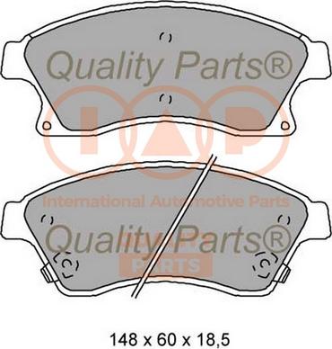 IAP QUALITY PARTS 704-20100 - Комплект спирачно феродо, дискови спирачки vvparts.bg