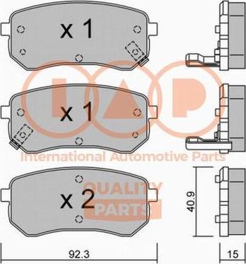 IAP QUALITY PARTS 704-21091P - Комплект спирачно феродо, дискови спирачки vvparts.bg