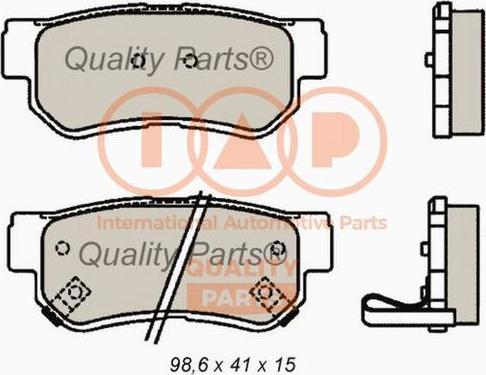 IAP QUALITY PARTS 704-21066 - Комплект спирачно феродо, дискови спирачки vvparts.bg