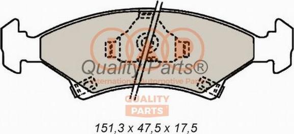 IAP QUALITY PARTS 704-21010 - Комплект спирачно феродо, дискови спирачки vvparts.bg