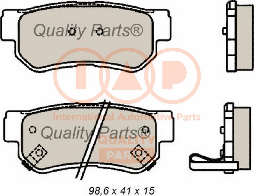 IAP QUALITY PARTS 704-21089G - Комплект спирачно феродо, дискови спирачки vvparts.bg