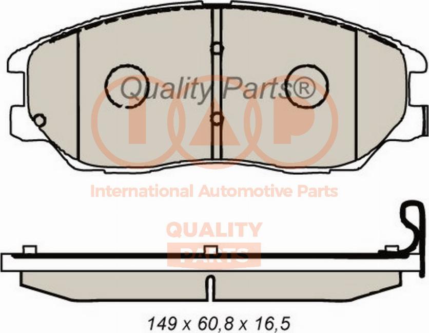 IAP QUALITY PARTS 704-21088G - Комплект спирачно феродо, дискови спирачки vvparts.bg