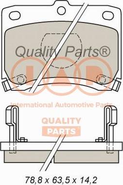 IAP QUALITY PARTS 704-21030 - Комплект спирачно феродо, дискови спирачки vvparts.bg