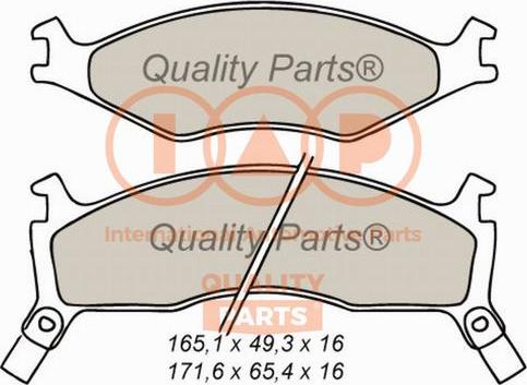 IAP QUALITY PARTS 704-21020 - Комплект спирачно феродо, дискови спирачки vvparts.bg