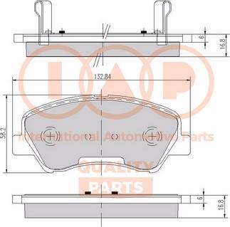 IAP QUALITY PARTS 704-21074X - Комплект спирачно феродо, дискови спирачки vvparts.bg