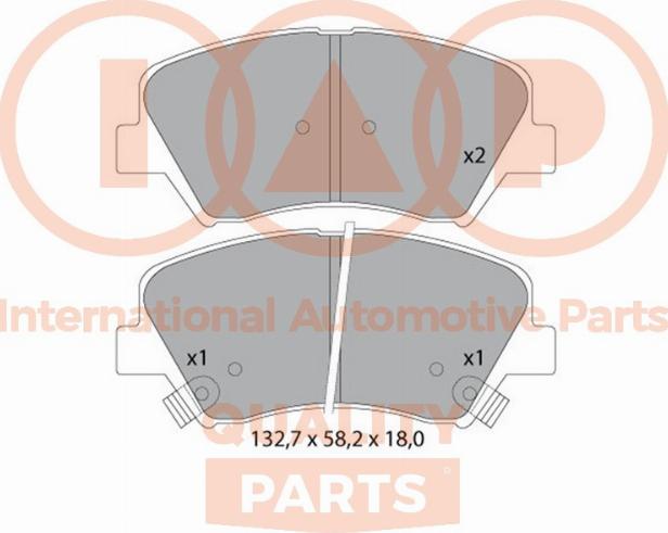 IAP QUALITY PARTS 704-21074 - Комплект спирачно феродо, дискови спирачки vvparts.bg