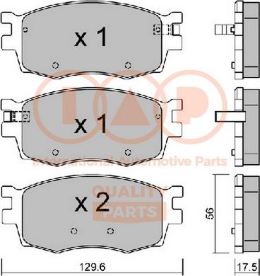 IAP QUALITY PARTS 704-21072P - Комплект спирачно феродо, дискови спирачки vvparts.bg