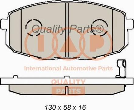 IAP QUALITY PARTS 704-21100G - Комплект спирачно феродо, дискови спирачки vvparts.bg