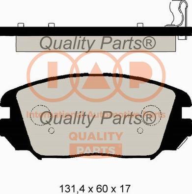 IAP QUALITY PARTS 704-21110X - Комплект спирачно феродо, дискови спирачки vvparts.bg