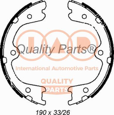 IAP QUALITY PARTS 705-13048 - Комплект спирачна челюст, ръчна спирачка vvparts.bg