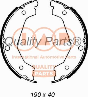 IAP QUALITY PARTS 705-21083 - Комплект спирачна челюст, ръчна спирачка vvparts.bg