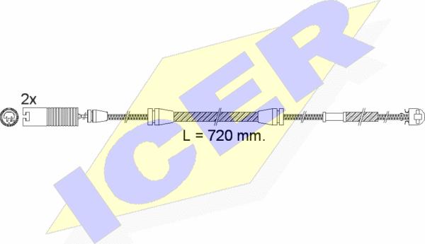 Icer 610498 E C - Предупредителен контактен сензор, износване на накладките vvparts.bg