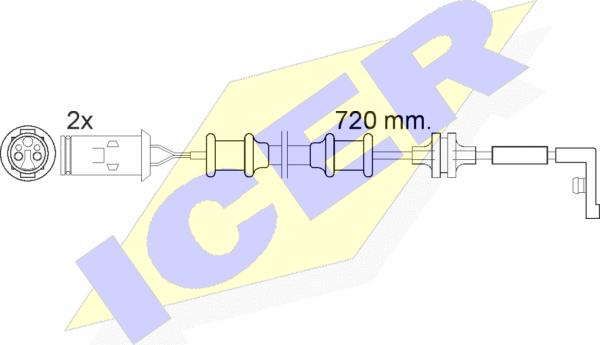 Icer 610444 E C - Предупредителен контактен сензор, износване на накладките vvparts.bg