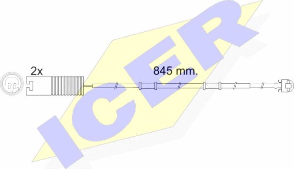 Icer 610448 E C - Предупредителен контактен сензор, износване на накладките vvparts.bg