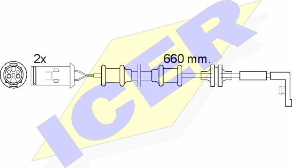 Icer 610447 E C - Предупредителен контактен сензор, износване на накладките vvparts.bg