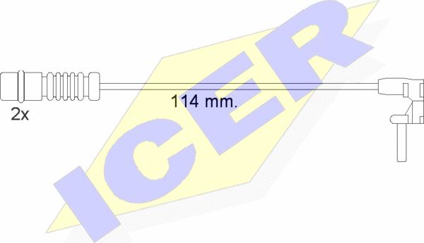 Icer 610454 E C - Предупредителен контактен сензор, износване на накладките vvparts.bg