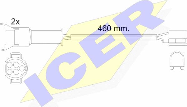 Icer 610456 E C - Предупредителен контактен сензор, износване на накладките vvparts.bg