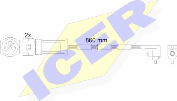 Icer 610450 E C - Предупредителен контактен сензор, износване на накладките vvparts.bg