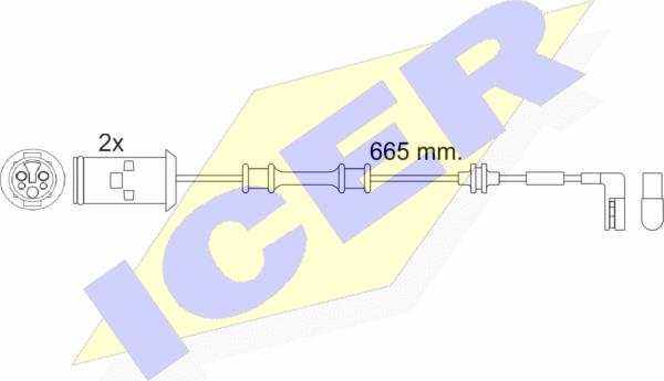 Icer 610451 E C - Предупредителен контактен сензор, износване на накладките vvparts.bg