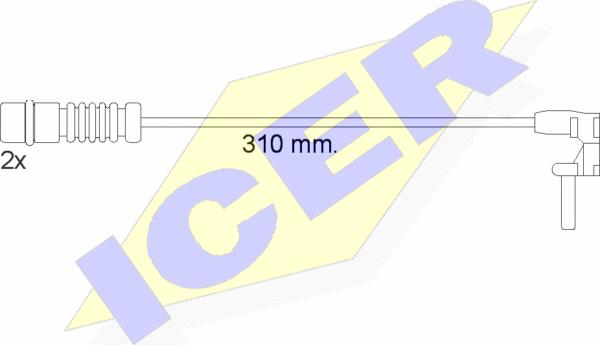 Icer 610453 E C - Предупредителен контактен сензор, износване на накладките vvparts.bg