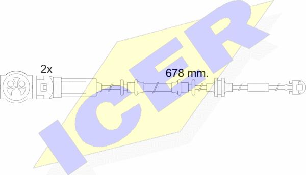 Icer 610452 E C - Предупредителен контактен сензор, износване на накладките vvparts.bg
