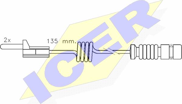 Icer 610405 E C - Предупредителен контактен сензор, износване на накладките vvparts.bg