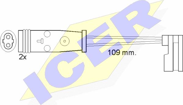 Icer 610483 E C - Предупредителен контактен сензор, износване на накладките vvparts.bg