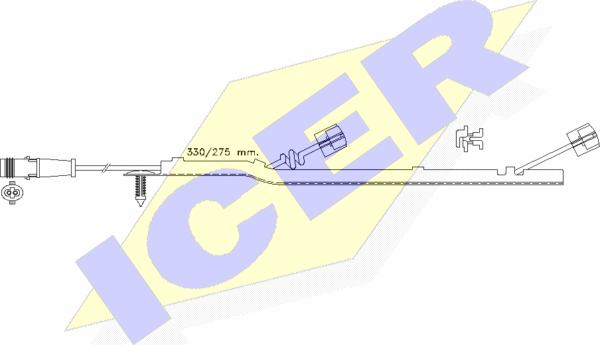 Icer 610434 E C - Предупредителен контактен сензор, износване на накладките vvparts.bg