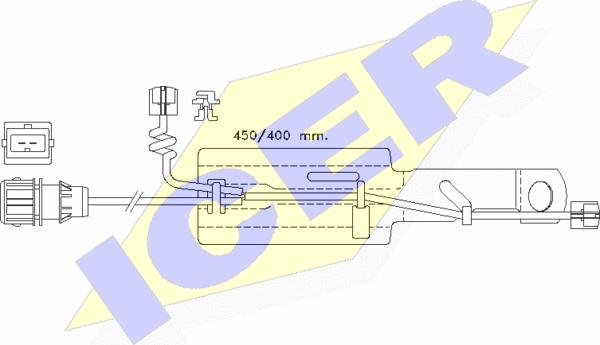 Icer 610430 E C - Предупредителен контактен сензор, износване на накладките vvparts.bg