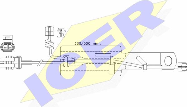 Icer 610433 E C - Предупредителен контактен сензор, износване на накладките vvparts.bg