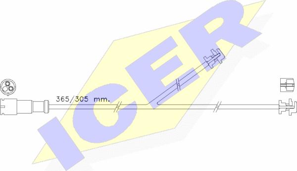 Icer 610429 E C - Предупредителен контактен сензор, износване на накладките vvparts.bg